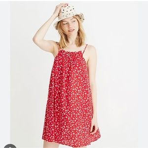 Madewell Ruffle-Neck Cover Up Mini Dress